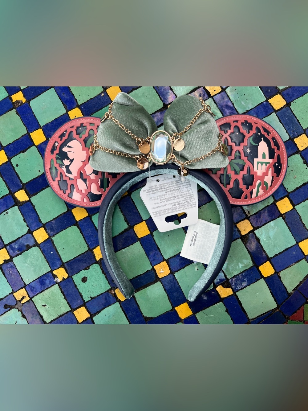 2026 Disney Parks Epcot Morocco Princess Jasmine Aladdin Headband Bow Ears NEW